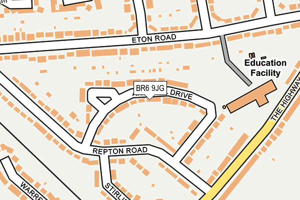 BR6 9JG map - OS OpenMap – Local (Ordnance Survey)