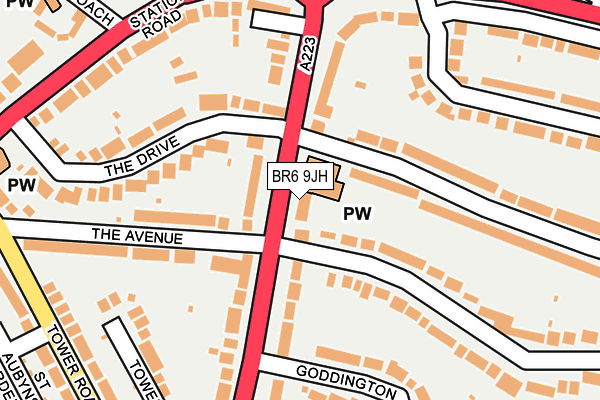 BR6 9JH map - OS OpenMap – Local (Ordnance Survey)