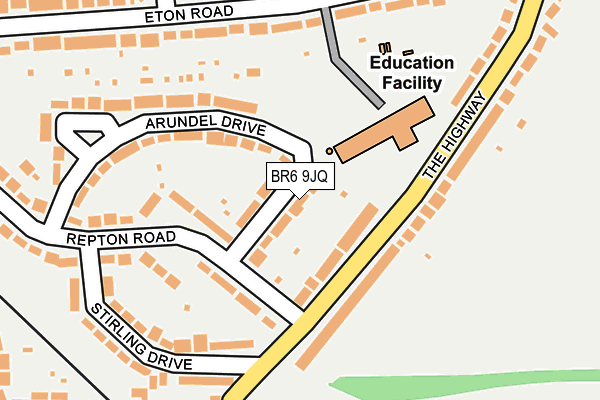 BR6 9JQ map - OS OpenMap – Local (Ordnance Survey)