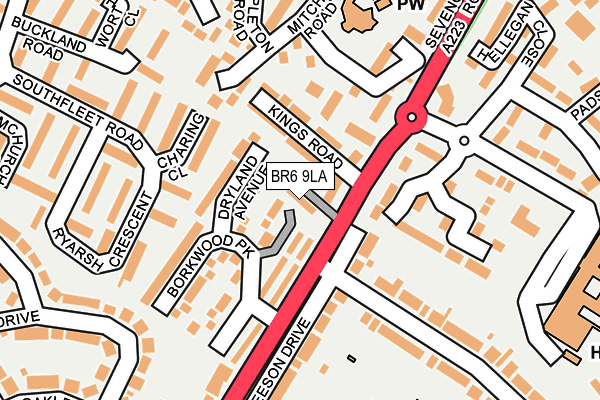 BR6 9LA map - OS OpenMap – Local (Ordnance Survey)