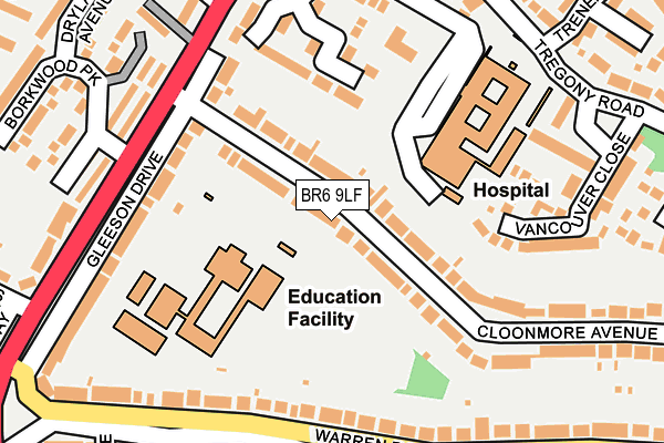 BR6 9LF map - OS OpenMap – Local (Ordnance Survey)