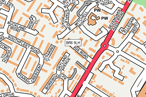 BR6 9LH map - OS OpenMap – Local (Ordnance Survey)