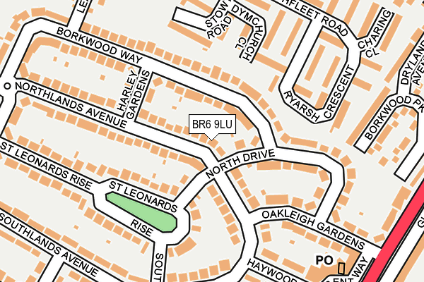 BR6 9LU map - OS OpenMap – Local (Ordnance Survey)
