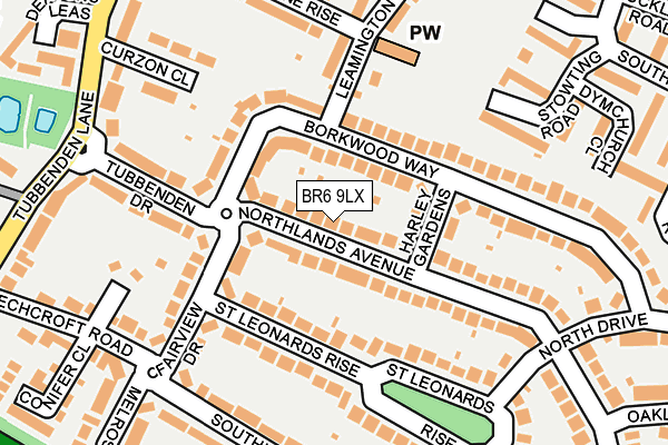BR6 9LX map - OS OpenMap – Local (Ordnance Survey)