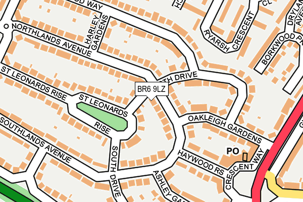 BR6 9LZ map - OS OpenMap – Local (Ordnance Survey)