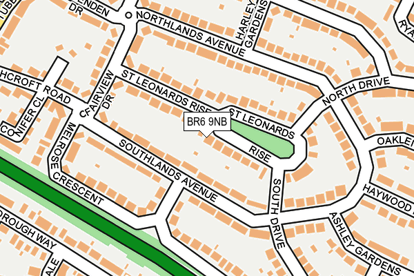 BR6 9NB map - OS OpenMap – Local (Ordnance Survey)