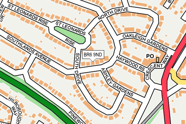 BR6 9ND map - OS OpenMap – Local (Ordnance Survey)