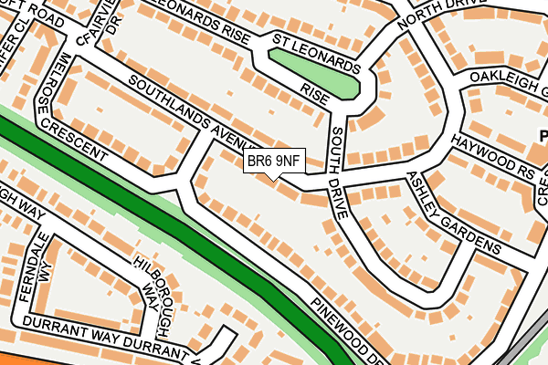 BR6 9NF map - OS OpenMap – Local (Ordnance Survey)