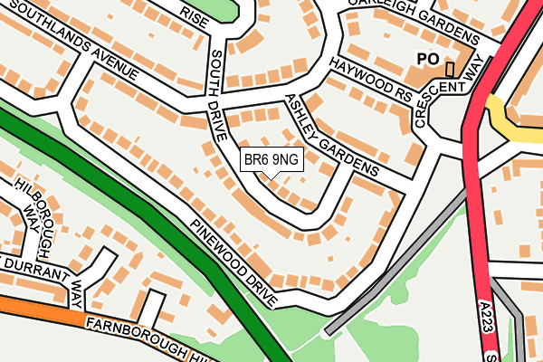 BR6 9NG map - OS OpenMap – Local (Ordnance Survey)