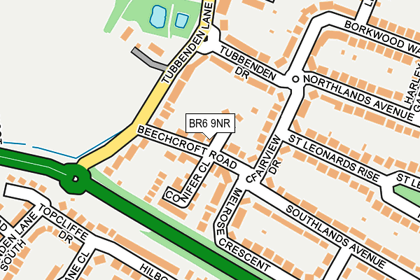 BR6 9NR map - OS OpenMap – Local (Ordnance Survey)
