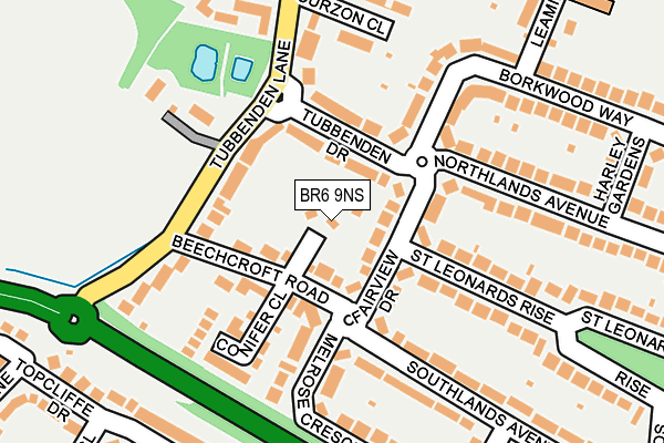 BR6 9NS map - OS OpenMap – Local (Ordnance Survey)