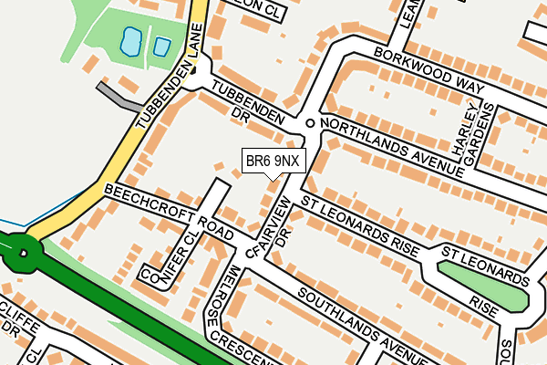 BR6 9NX map - OS OpenMap – Local (Ordnance Survey)