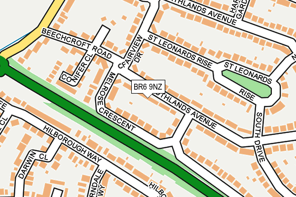BR6 9NZ map - OS OpenMap – Local (Ordnance Survey)