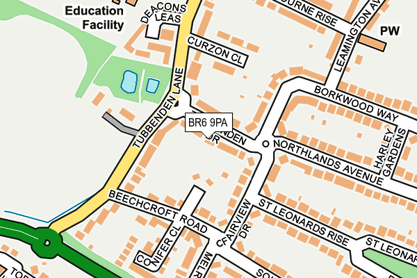 BR6 9PA map - OS OpenMap – Local (Ordnance Survey)