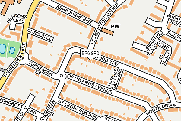 BR6 9PD map - OS OpenMap – Local (Ordnance Survey)