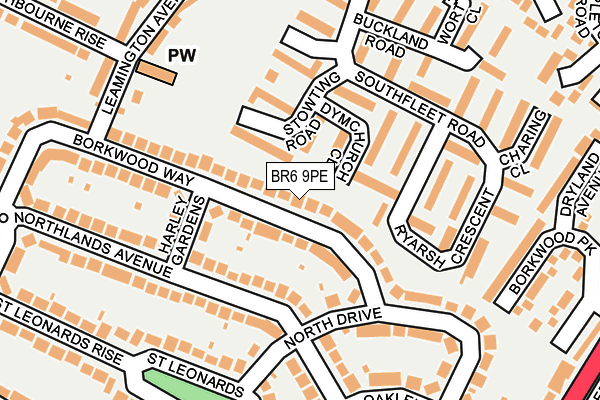 BR6 9PE map - OS OpenMap – Local (Ordnance Survey)