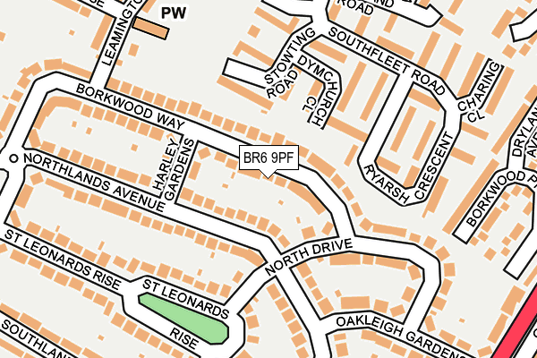 BR6 9PF map - OS OpenMap – Local (Ordnance Survey)