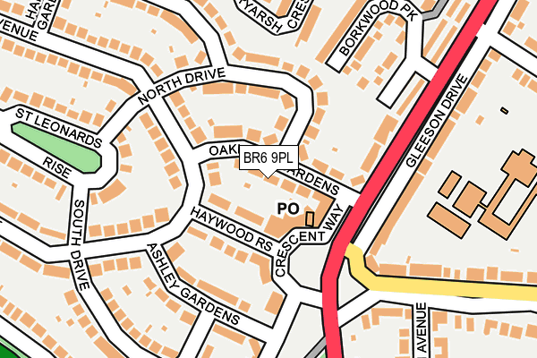 BR6 9PL map - OS OpenMap – Local (Ordnance Survey)
