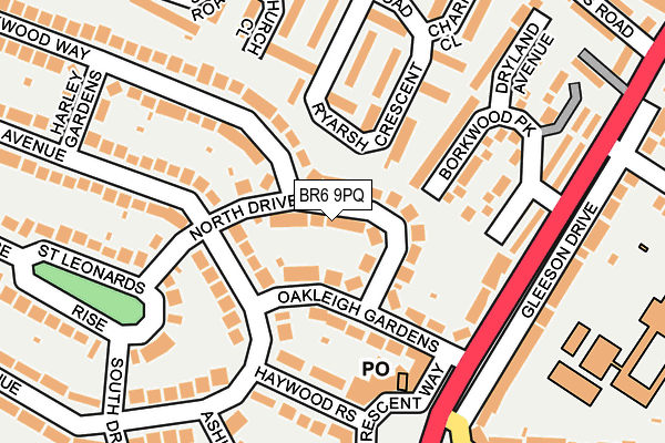 BR6 9PQ map - OS OpenMap – Local (Ordnance Survey)