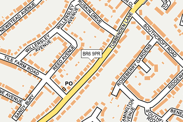 BR6 9PR map - OS OpenMap – Local (Ordnance Survey)