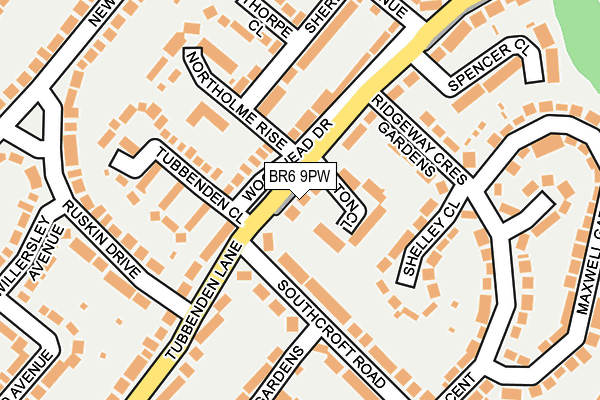 BR6 9PW map - OS OpenMap – Local (Ordnance Survey)