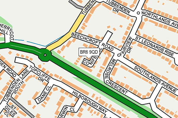 BR6 9QD map - OS OpenMap – Local (Ordnance Survey)