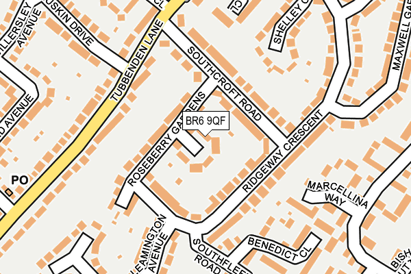 BR6 9QF map - OS OpenMap – Local (Ordnance Survey)