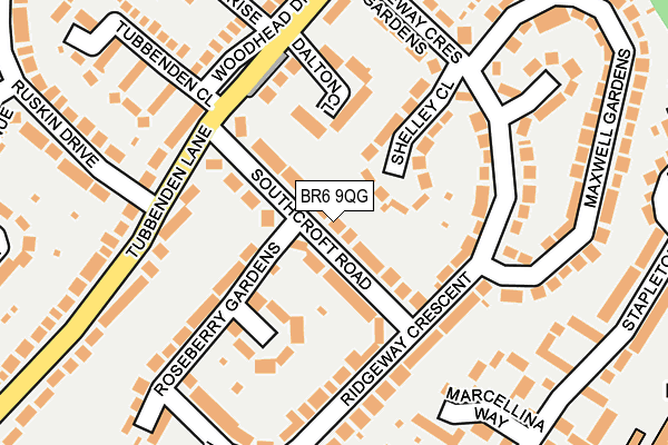 BR6 9QG map - OS OpenMap – Local (Ordnance Survey)