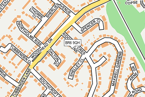 BR6 9QH map - OS OpenMap – Local (Ordnance Survey)