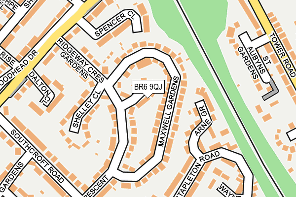 BR6 9QJ map - OS OpenMap – Local (Ordnance Survey)