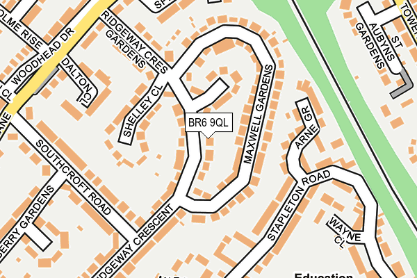 BR6 9QL map - OS OpenMap – Local (Ordnance Survey)