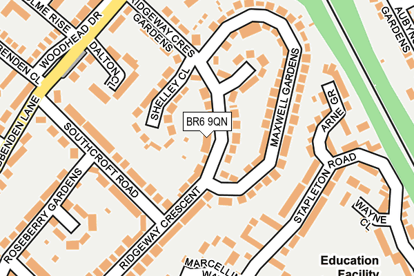 BR6 9QN map - OS OpenMap – Local (Ordnance Survey)