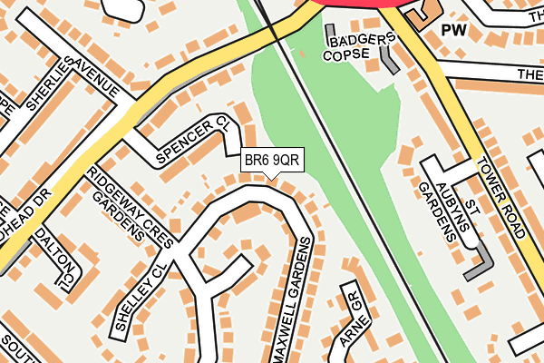 BR6 9QR map - OS OpenMap – Local (Ordnance Survey)