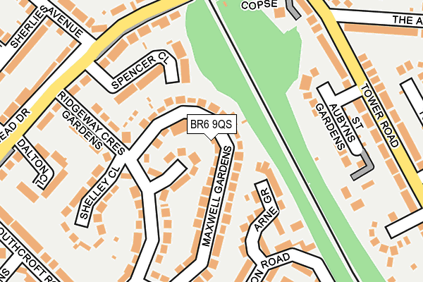 BR6 9QS map - OS OpenMap – Local (Ordnance Survey)