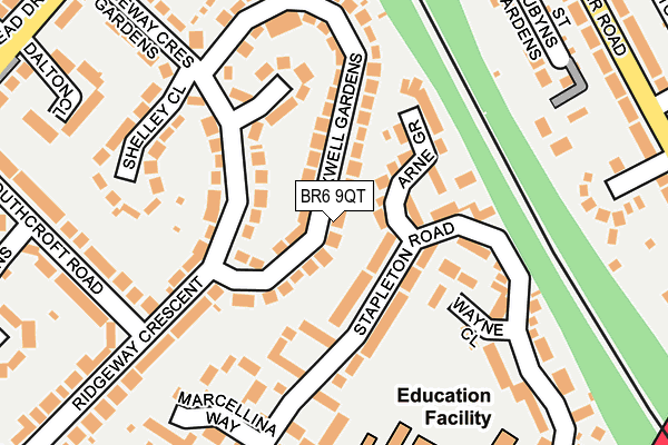 BR6 9QT map - OS OpenMap – Local (Ordnance Survey)