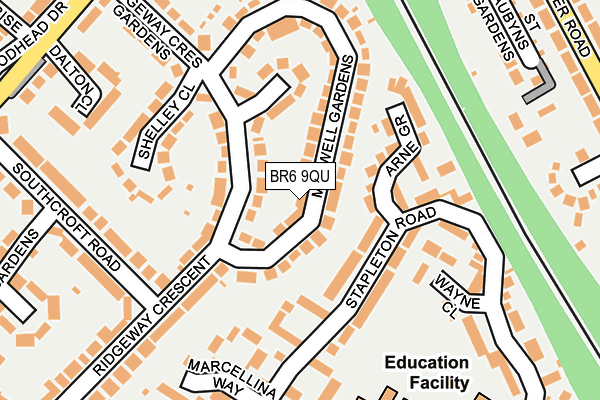 BR6 9QU map - OS OpenMap – Local (Ordnance Survey)