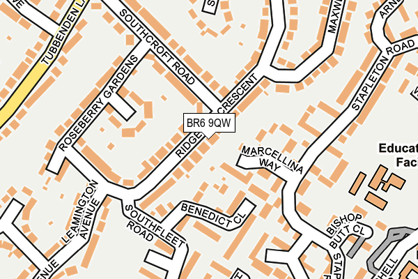 BR6 9QW map - OS OpenMap – Local (Ordnance Survey)