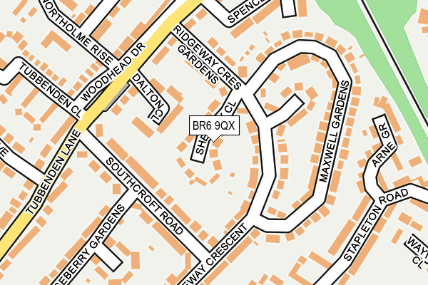 BR6 9QX map - OS OpenMap – Local (Ordnance Survey)