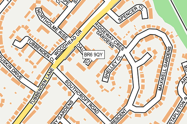 BR6 9QY map - OS OpenMap – Local (Ordnance Survey)