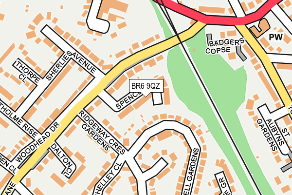 BR6 9QZ map - OS OpenMap – Local (Ordnance Survey)