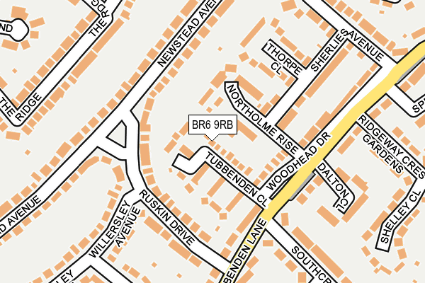 BR6 9RB map - OS OpenMap – Local (Ordnance Survey)