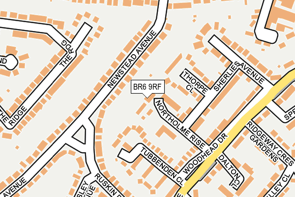 BR6 9RF map - OS OpenMap – Local (Ordnance Survey)