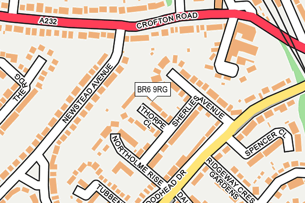 BR6 9RG map - OS OpenMap – Local (Ordnance Survey)
