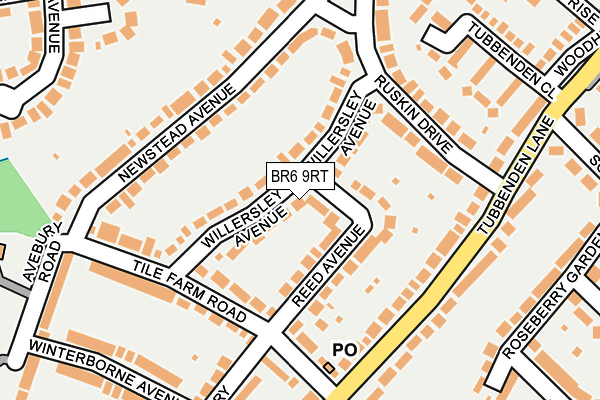 BR6 9RT map - OS OpenMap – Local (Ordnance Survey)