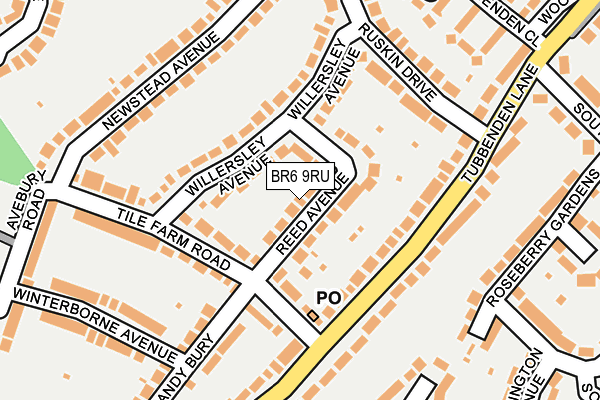 BR6 9RU map - OS OpenMap – Local (Ordnance Survey)