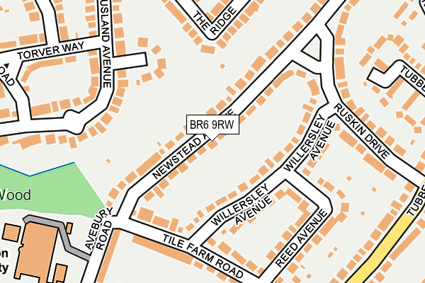 BR6 9RW map - OS OpenMap – Local (Ordnance Survey)