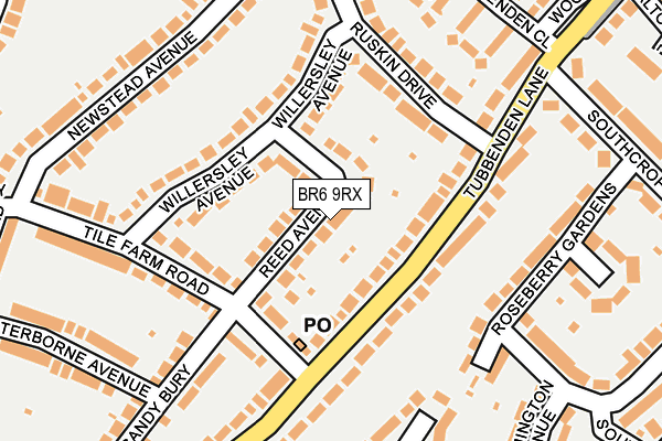 BR6 9RX map - OS OpenMap – Local (Ordnance Survey)