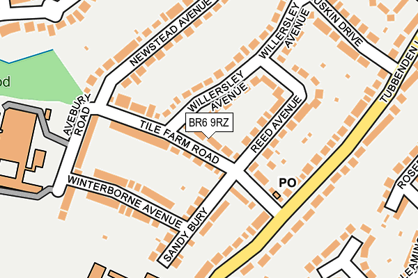 BR6 9RZ map - OS OpenMap – Local (Ordnance Survey)