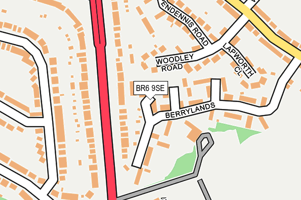 BR6 9SE map - OS OpenMap – Local (Ordnance Survey)