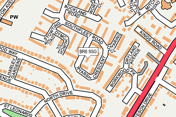 BR6 9SG map - OS OpenMap – Local (Ordnance Survey)